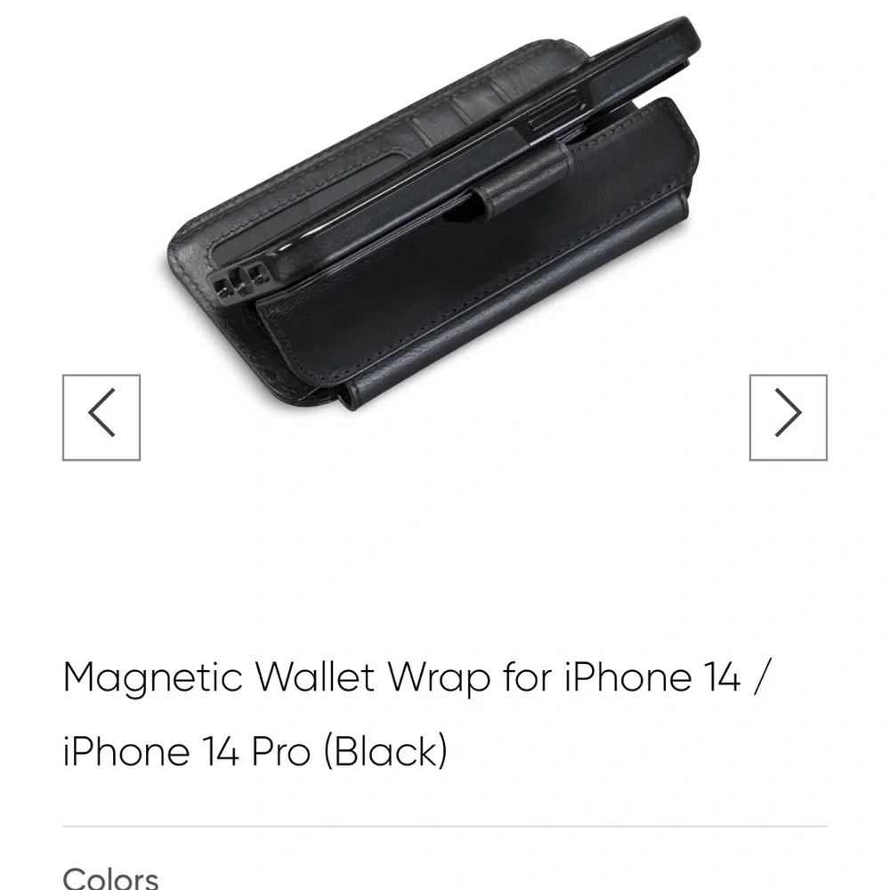 Sena Magnetic Wallet Wrap for iPhone 14 / iPhone 14 Pro (Black)